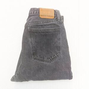 Denim Forum The Nina Super High Cigarette Charcoal Black Denim Jean Size 26 x 30